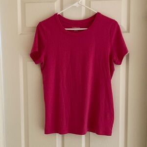 Lands' End Women's Short Sleeve T-Shirt - Pink - Medium
